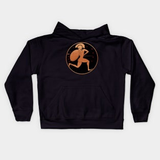 Greek warrior running Kids Hoodie